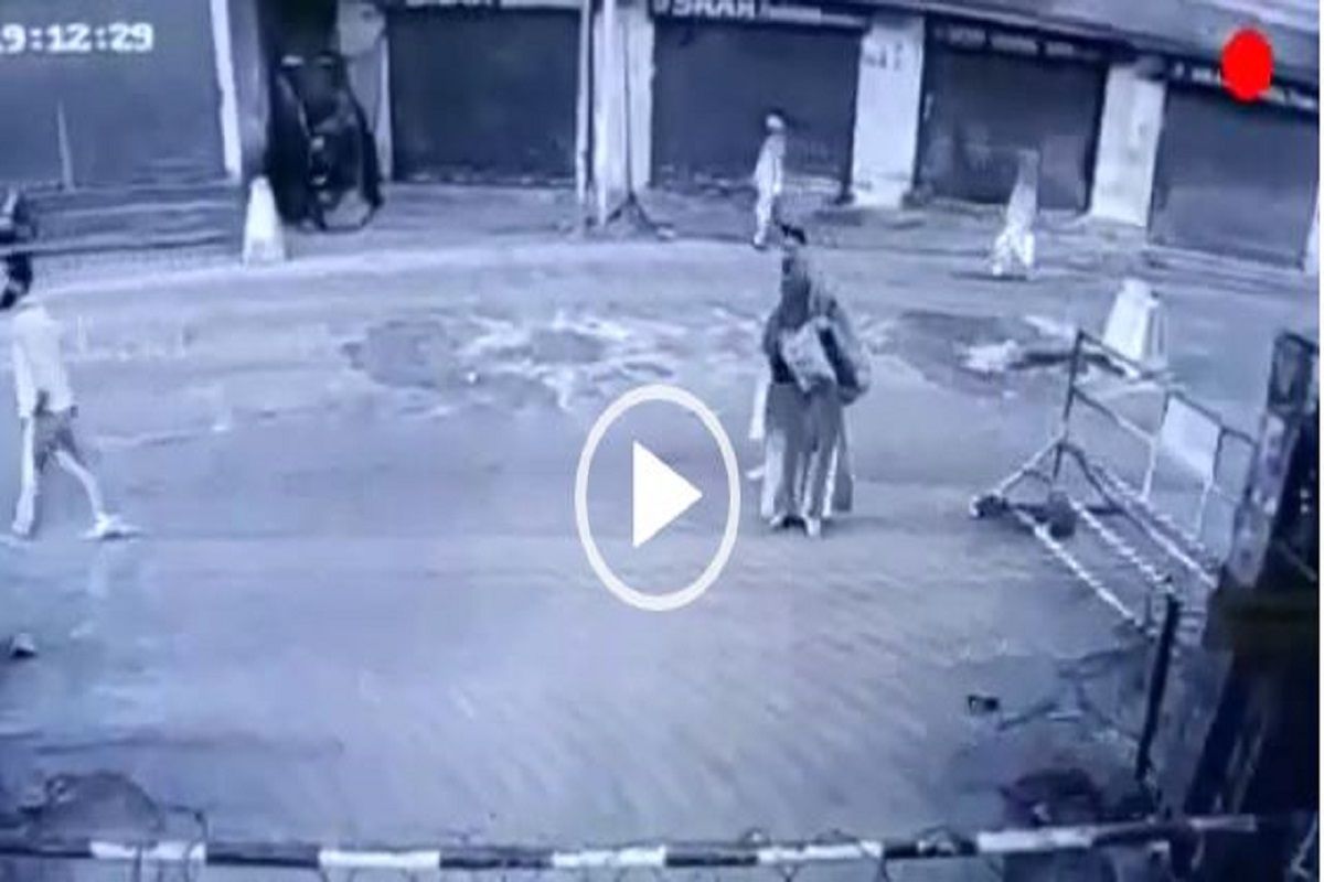 Caught On Camera: Burqa Clad Woman Throws Bomb At CRPF Camp in J&K's Sopore