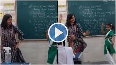 Telugu School Ladki Xxx - Viral Video: School Girl Teaches English Teacher How To Dance On Haryanvi  Song. Watch