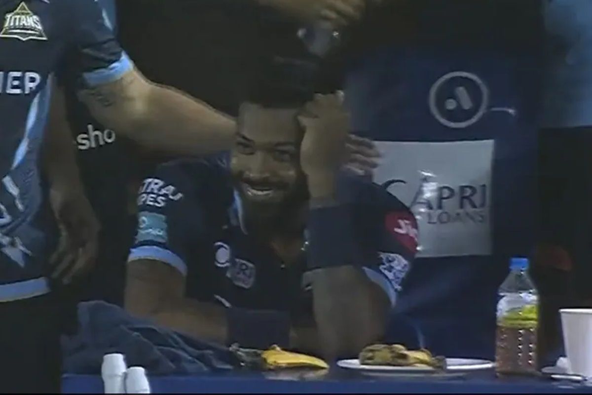 Hardik Pandya News Ipl 2022 Hardik Pandya Reaction When Rahul Tewatia Pulls Off Incredible