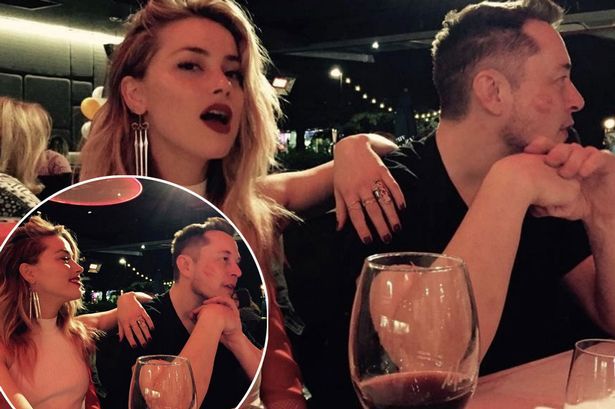 Amber Heard confirms romance with billionaire Elon Musk in cute lipstick kissing mark photo