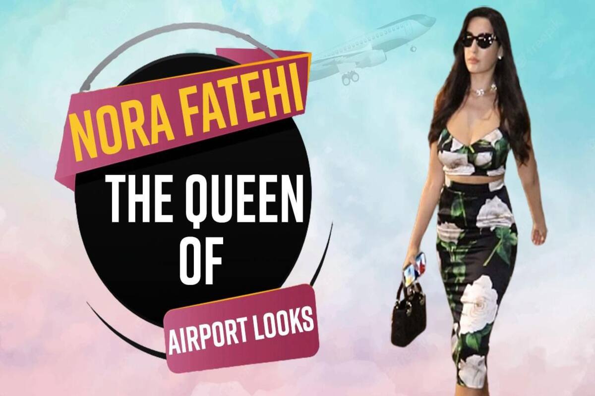 Nora Fatehi Leaves Us Swooning In Her Purple Co-Ord Set And Hermes Kelly  Handbag At The Airport