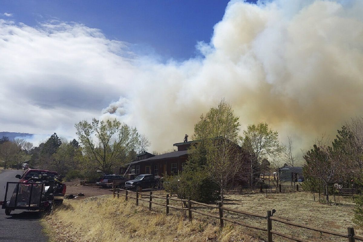 Arizona Wildfire Doubles in Size Near College Town