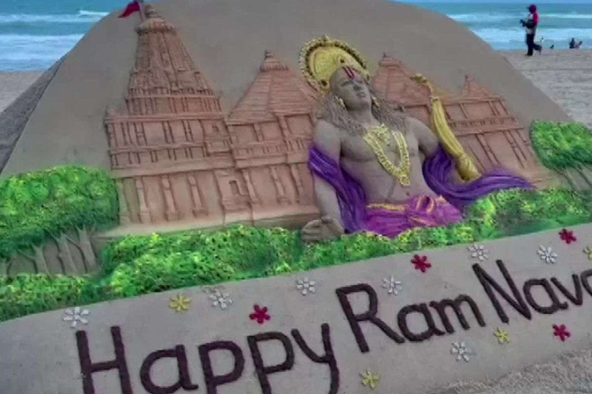 Odisha Artist Creates 6 feet Tall Beautiful Sand Art Of Ram Mandir In