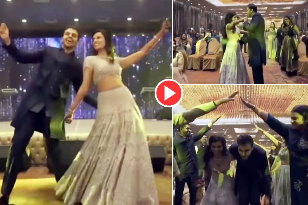Viral Video: Bride and Groom Dance on SRK Songs For Their Romantic and Filmy Entry. Watch