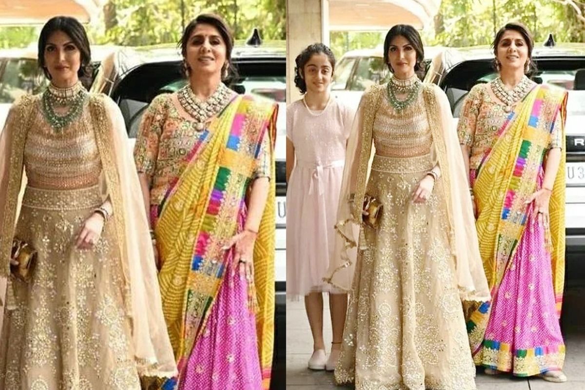 Neetu Kapoor and Riddhima arrive in such gorgeous outfits at Ranbir-Alia's wedding 
