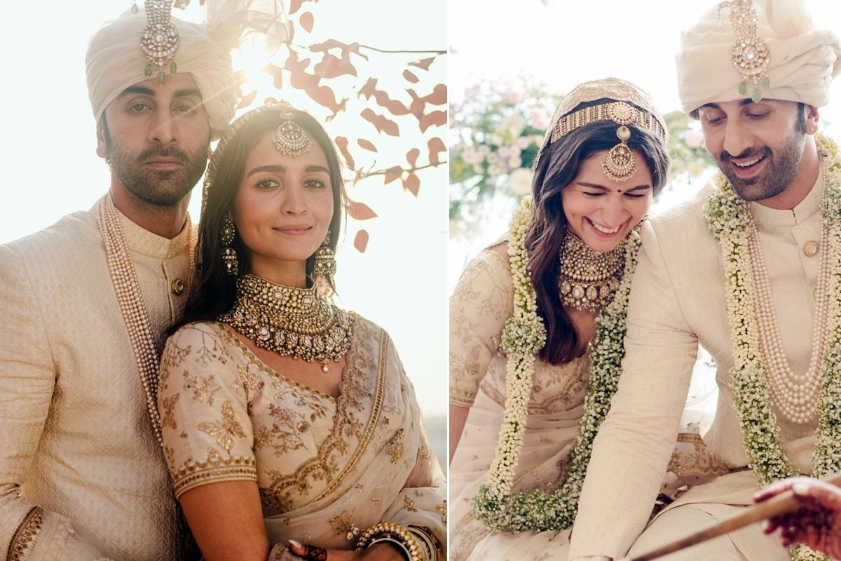 Ranbir Kapoor-Alia Bhatt's First Official Pictures as Newlyweds Out, Couple Dresses in Beige And Gold