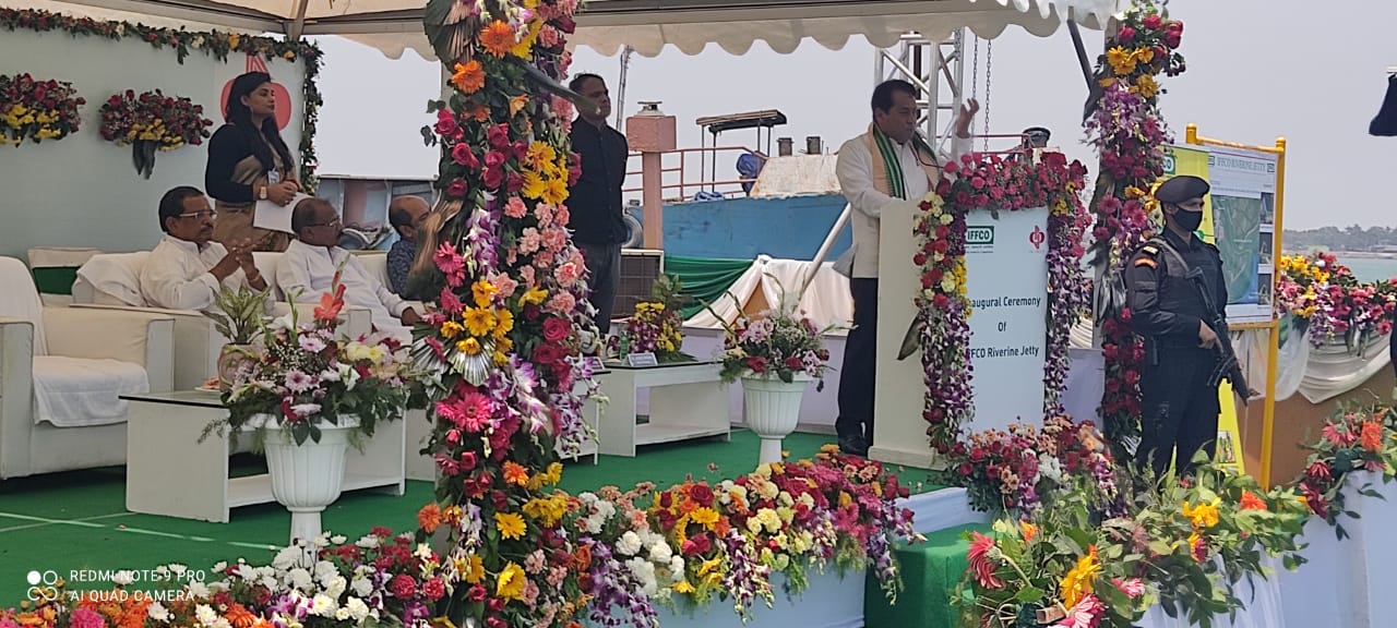 Union Minister Sonowal Inaugurates Odisha's 1st Riverine Jetty At Paradeep