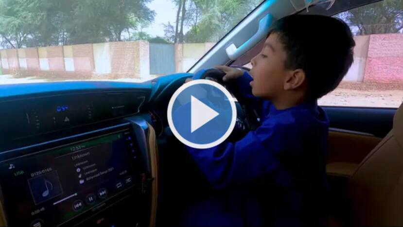 8-year-old driving Toyota Fortuner SUV