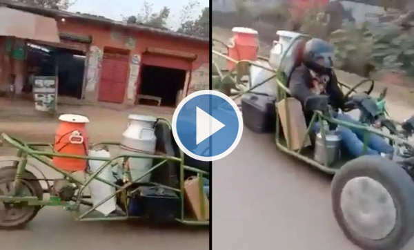 Man Delivers Milk In Unique Vehicle That Resembles Formula 1 Car