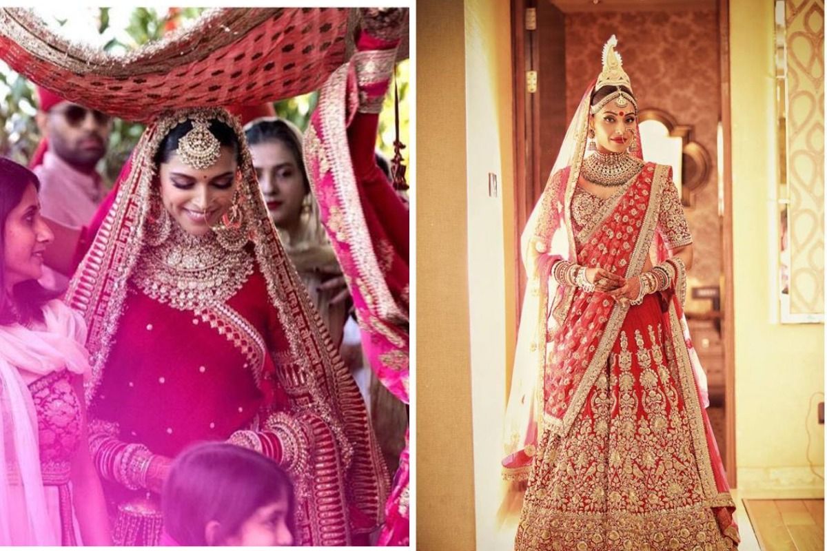 Brides Who Looked Fab In THE Chevron Multi-hued Sabyasachi Lehenga |  WeddingBazaar