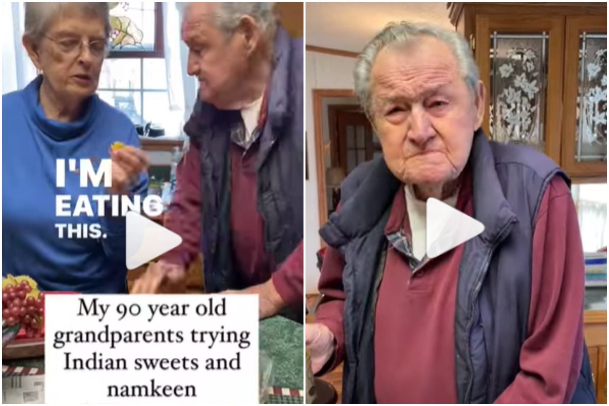 Elderly Foreign Couple Taste Ladoo & Namkeen For The First Time