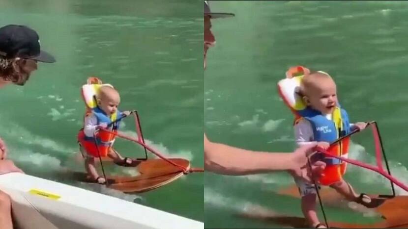 Viral Video: Little Boy Surfs Alone Behind Speedboat, Twitter is Divided. Watch