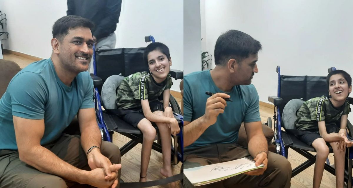 MS Dhoni Wins Hearts, Spends Time With Specially-Abled Girl Lavanya Pilania