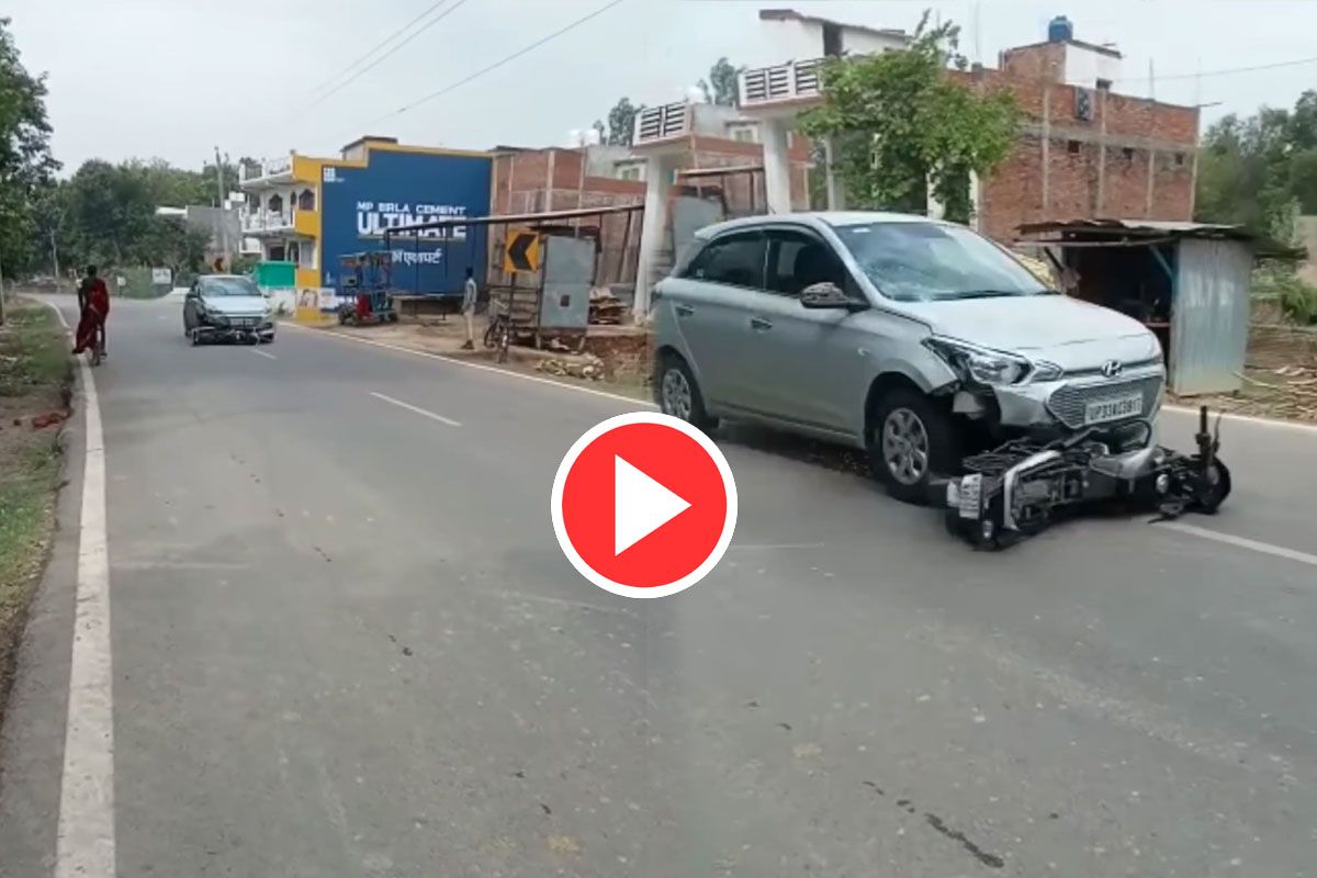 एक्सीडेंट के बाद बाइक को पांच किलोमीटर तक घसीटता हुआ ले गया कार सवार, देखें वीडियो