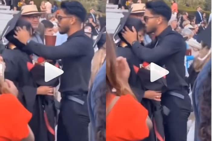 Viral Video: Son Dedicates Degree to Mom, Puts Graduation Cap and Gown On Her As She Cries. Watch