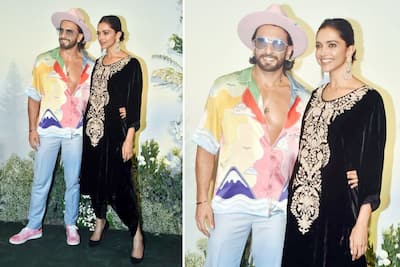 Ranveer Singh sports a colorful three-piece suit at Jayeshbhai