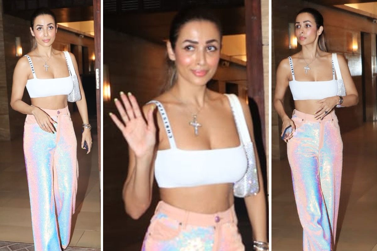 Malaika Arora Slays in Hot White Bralette And High Waisted Shimmery Pants Watch