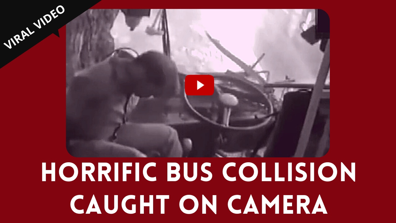 Shocking Viral Video: A Bus Driver Was Thrown Out Of His Seat After Two ...