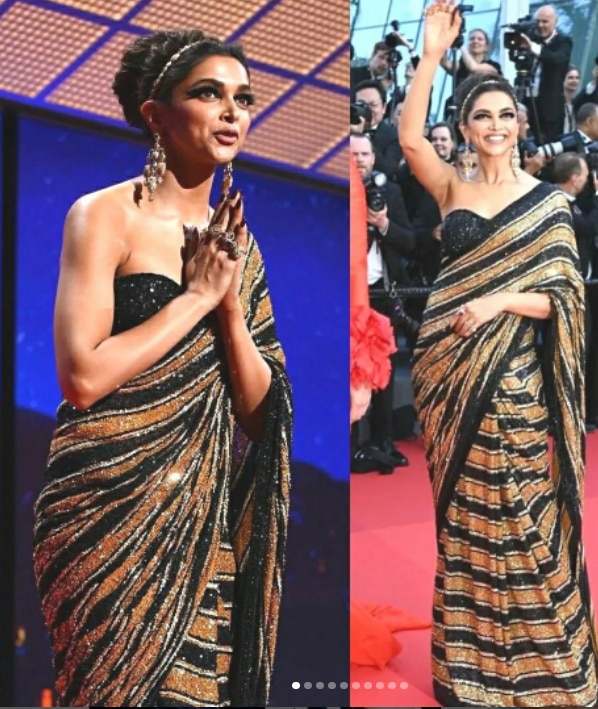 Deepika Padukone opts for a Sabyasachi saree at Cannes 2022