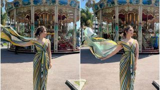 Tamannah Bhatia Oozes Glamour in Colourful Sari Gown at Cannes Red Carpet – See Viral Pics