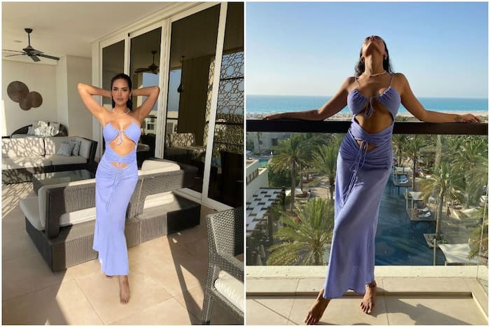 So Hot! Esha Gupta Goes Bold in Lilac Dress, Flaunts Plunging Neckline And Sexy Curves in Latest Pics