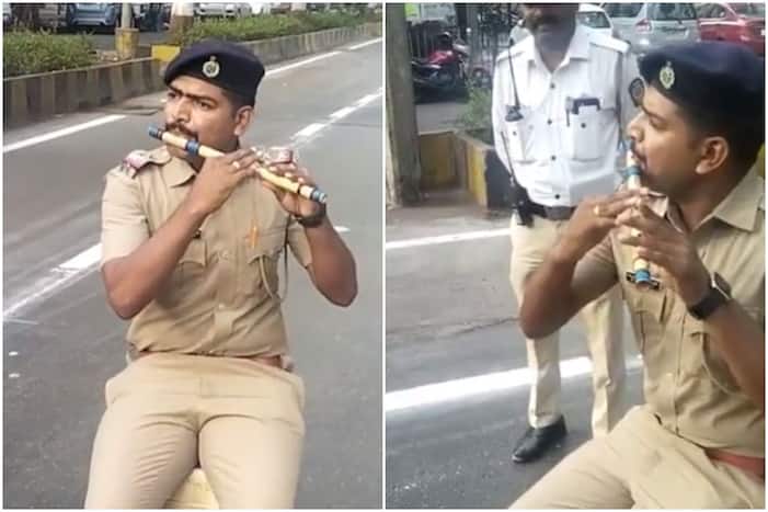 Viral Video: Mumbai Cop Plays 'Sandese Aate Hain' on Flute, Internet is All Hearts | Watch