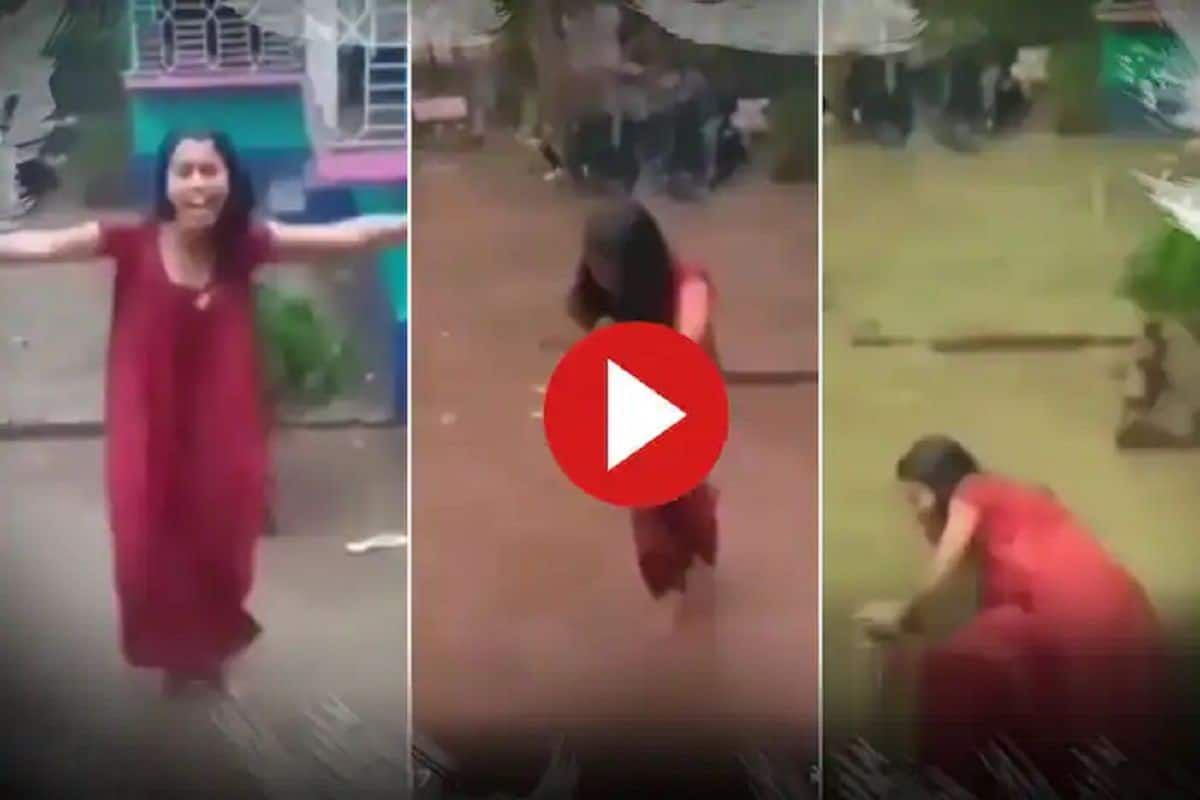 Viral Video: Girl Slips While Dancing In Rain On Cham Cham Cham Song,  Netizens Say LOL Didi