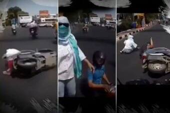 Here's Why Womans Scooter Falls In This Viral Video Where She Blames Biker Here's Why Womans Scooter Falls In This Viral Video Where She Blames Biker