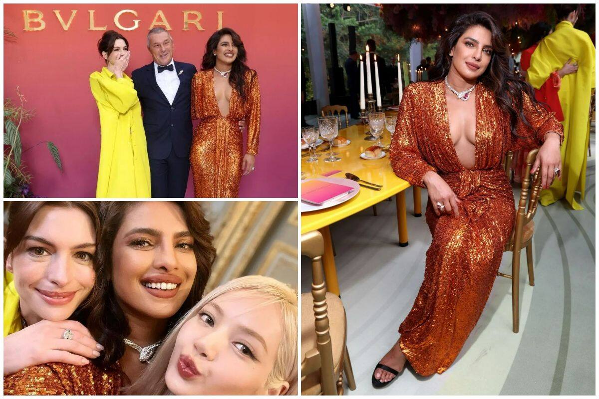 Priyanka Chopra Looks Resplendent As She Poses With Anne Hathaway At Bulgari  Event; Fans Call Her 'Unreal' - Filmibeat