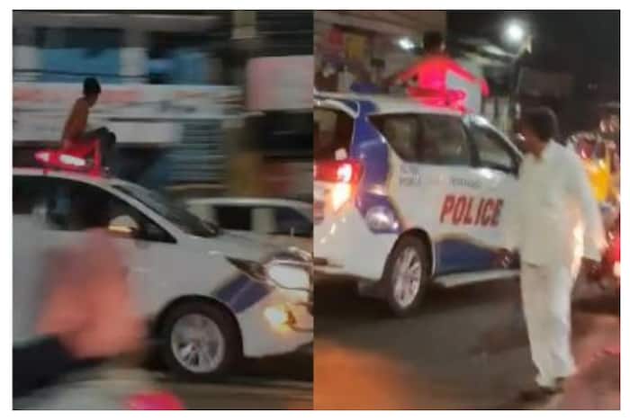 Hyderabad: Drunk Man Climbs On Top Of Police Vehicle That Came To ...