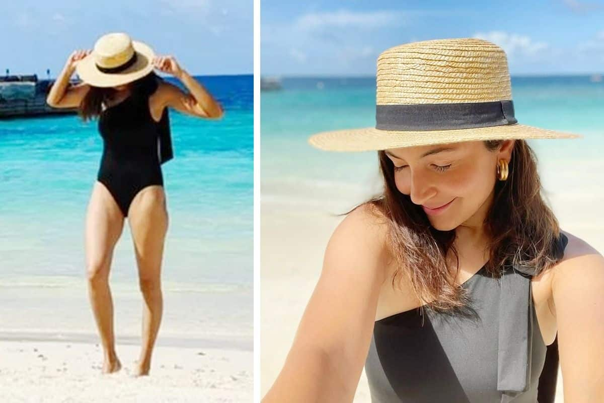 Anushka Sharma is a Beach Baby in Her Sultry Black Monokini, Blushes Away  in Sun-kissed Selfie