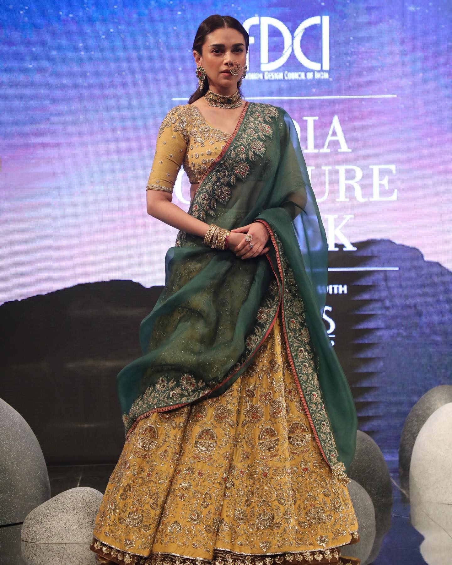 Mumbai: Actress Urvashi Rautela showcases the creation of fashion designer  Rohit Verma at the Bombay Times Fashion Week in Mumbai on March 13, 2020.  (Photo: IANS)