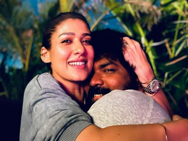 Aww Nayanthara Hugs Vignesh Shivan in a Romantic Picture Fans Shower Love And Blessings