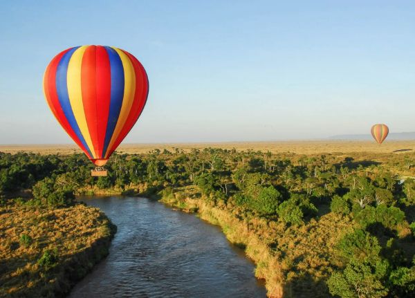 Hot air balloon in Masai Mara