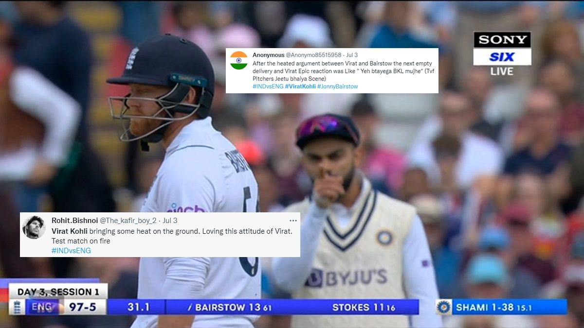 Ind vs Eng: Virat Kohli Sledging Jonny Bairstow During 5th Test Twitter ...