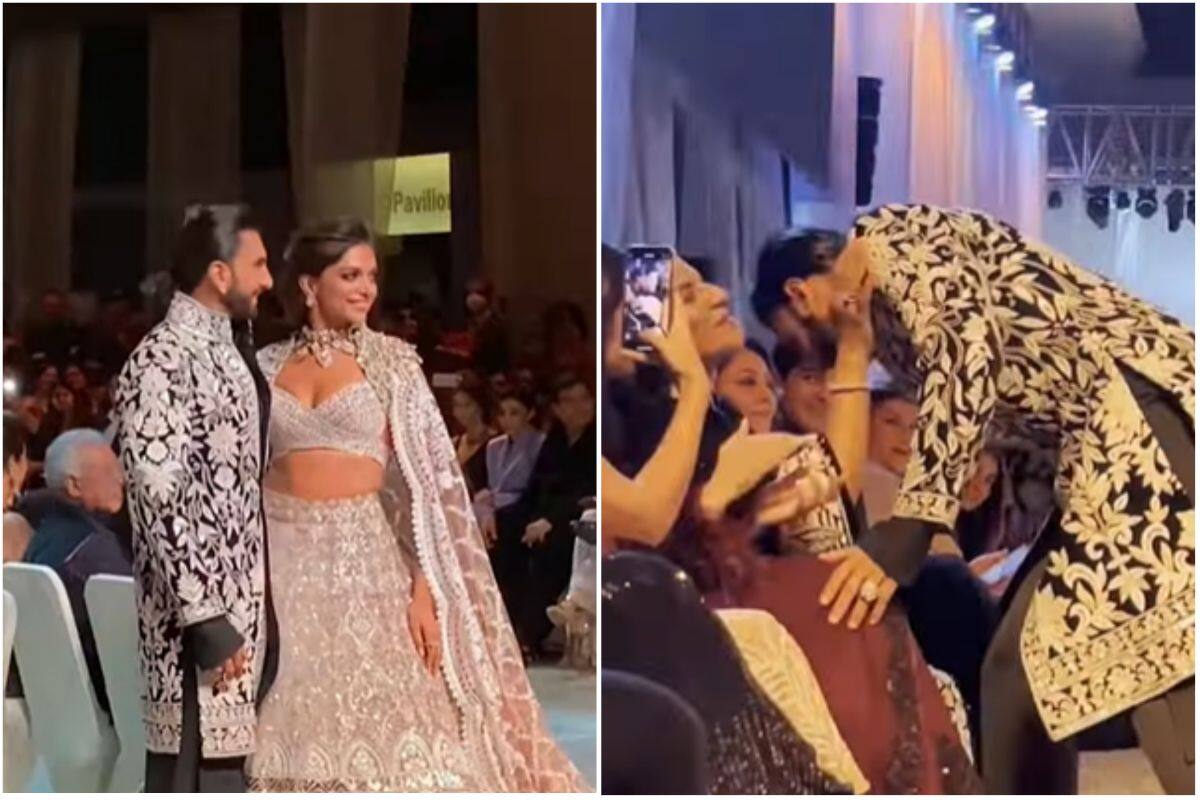 Mijwan 2022: Ranveer Singh Kisses Deepika Padukone As They Walk The Ramp  For Manish Malhotra