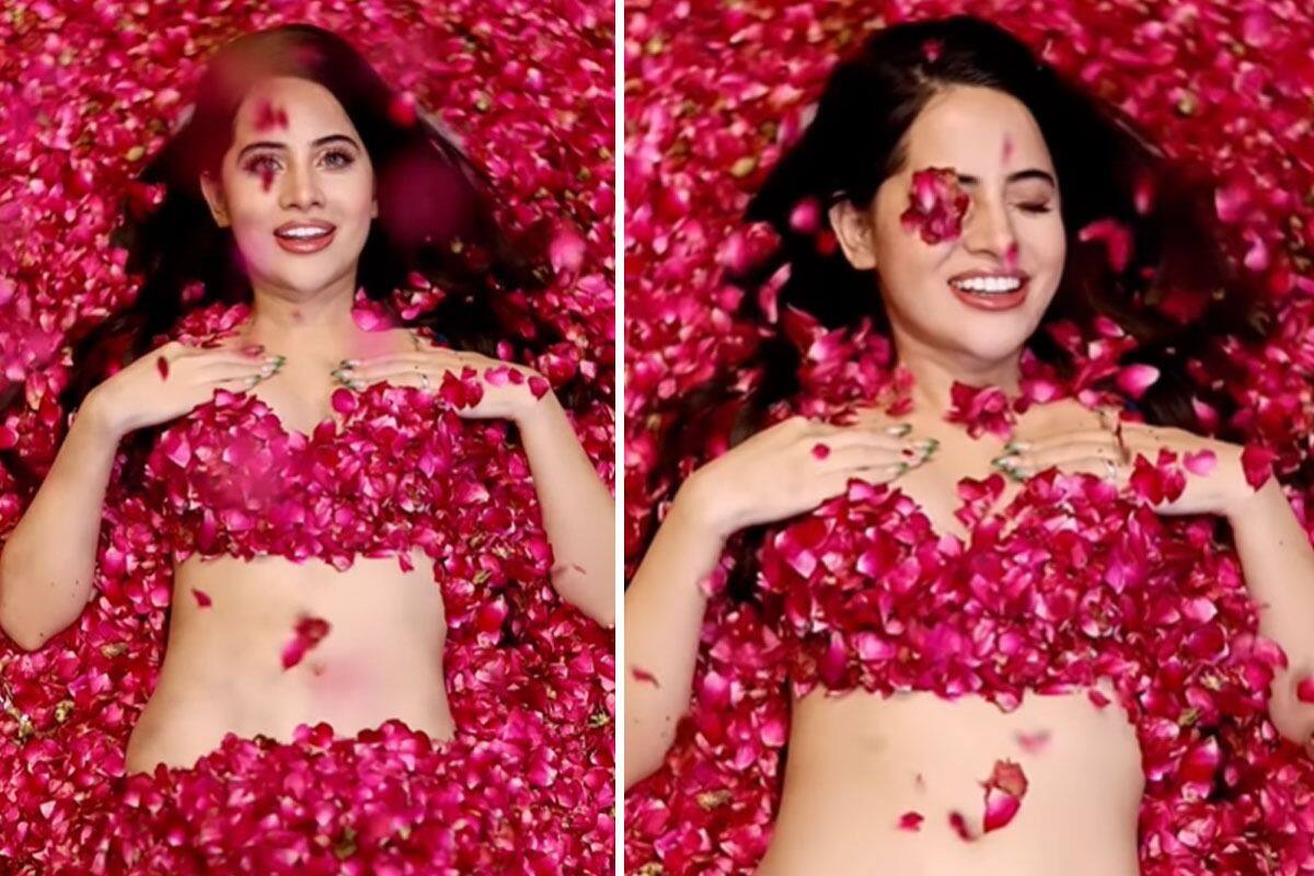 1200px x 800px - Urfi Javed Joins Naked Trend After Ranveer Singh Covers Herself With Just  Rose Petals Watch