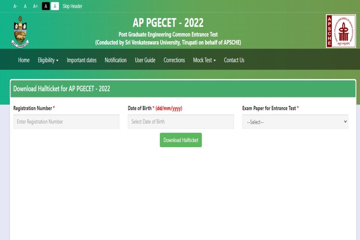 AP PGECET 2022 Hall Ticket Released at cets.apsche.ap.gov.in; Download Admit Card Here