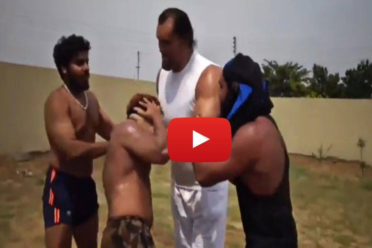 Great Khali Have Sex - Viral Video: Wrestler Dares to Fight Khali, Regrets It Instantly. Watch  What Happens Next