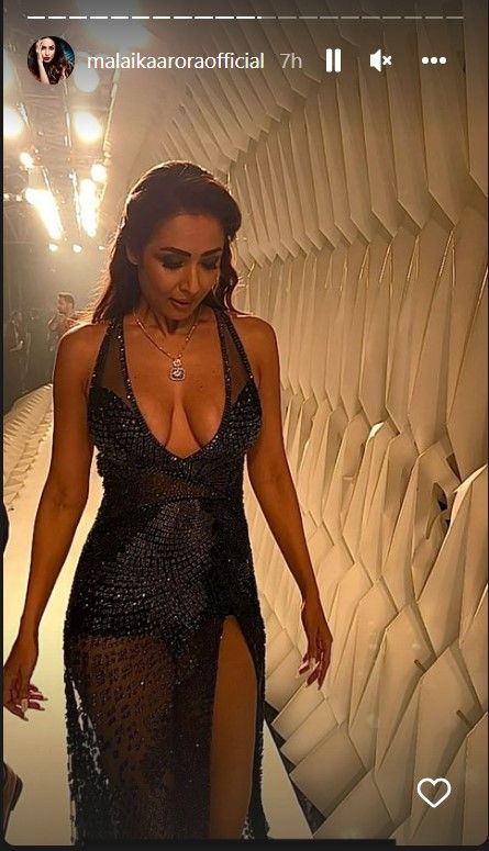 445px x 775px - Malaika Arora Looks Sexiest Best in Sheer Black High-Slit Dress with Sexy  Deep-V Neck at Indian Couture Week | PICS