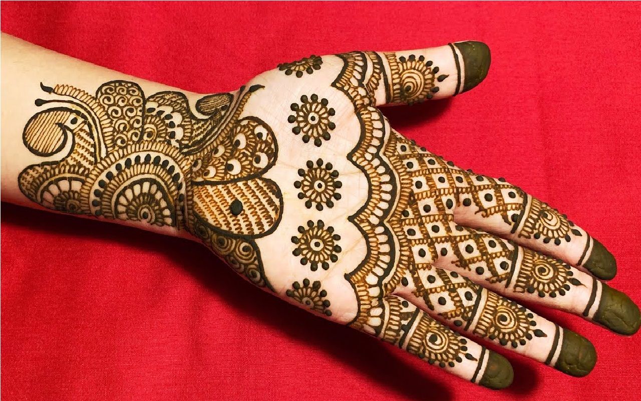 हरतालिका तीज के मौके पर हाथों में लगाएं मेहंदी के ये लेटेस्‍ट डिजाइन -  Mehndi design for Hartalika Teej
