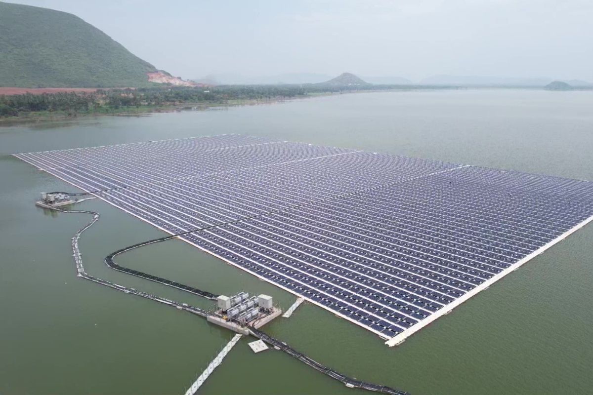 Vizag Stunning Visuals From Floating Solar Power Plant Launched in