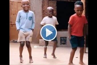 funny african kid dancing