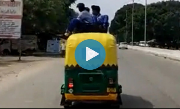 School Kids Spotted Sitting on Auto Rickshaw's Rooftop in Bareilly