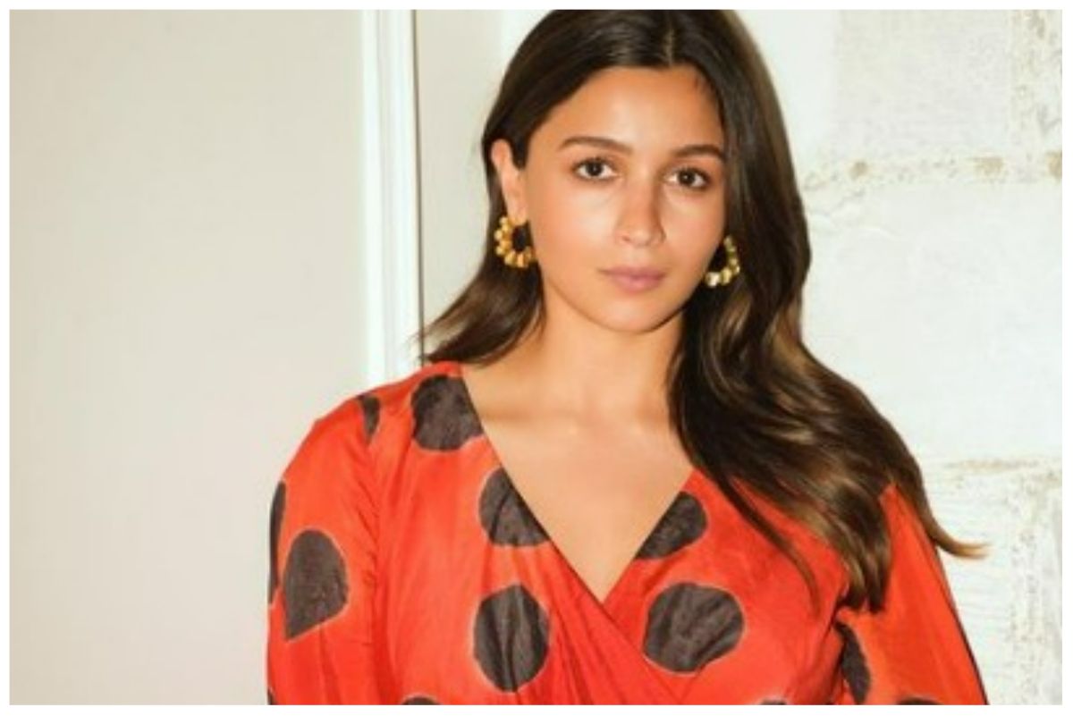 Mom-to-be Alia Bhatt Mesmerizes in Bell Sleeves Wrap Dress With Polka Dot