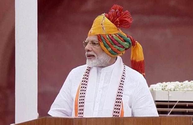 2019 में पीएम मोदी का लहरिया प्रिंट साफा