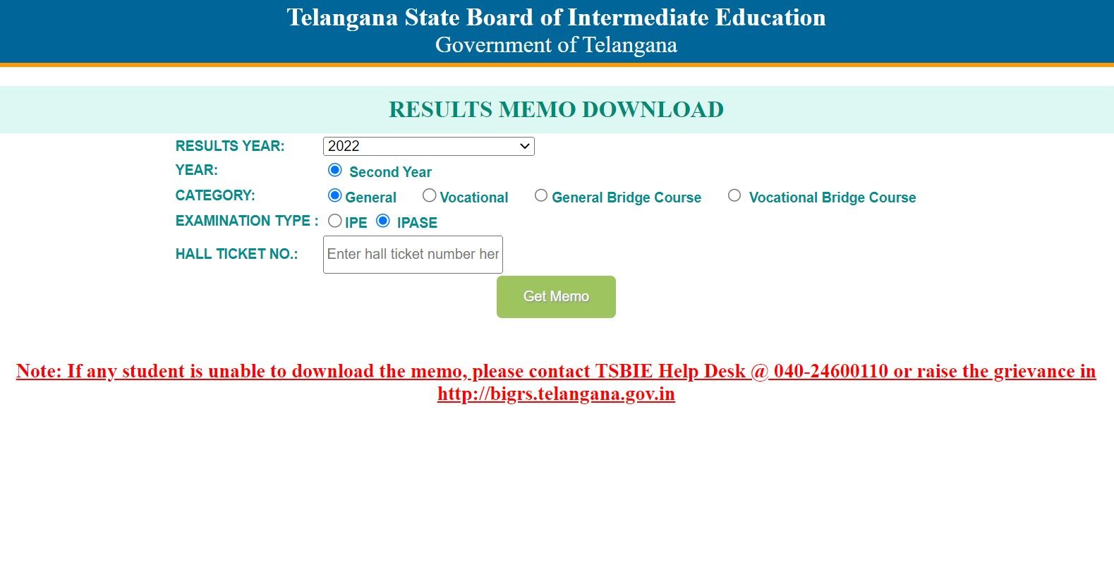 TS Inter Supplementary Results Out 2022 on tsbie.cgg.gov.in check here