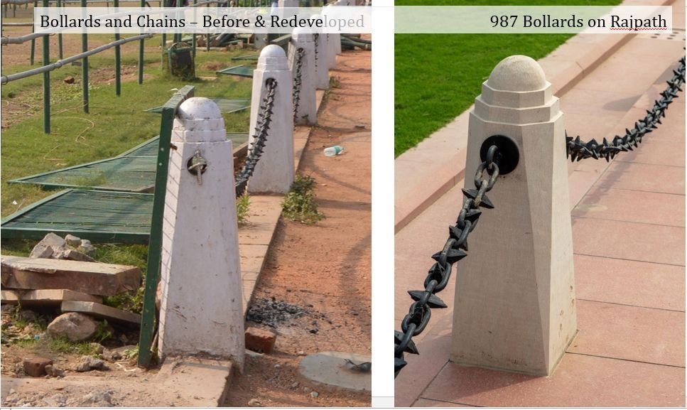 Before And After Images Of Central Vista (Kartavya Path) in Delhi