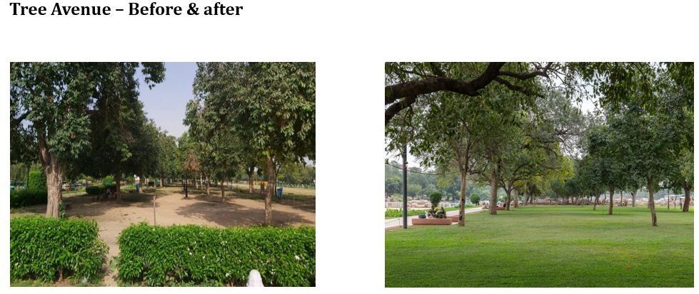 Before And After Images Of Central Vista (Kartavya Path) in Delhi