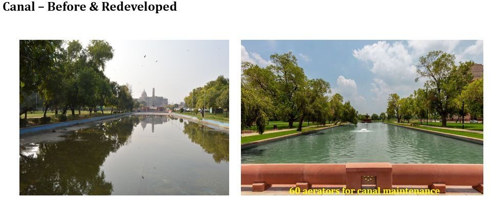 Before And After Images Of Central Vista (Kartavya Path) in Delhi